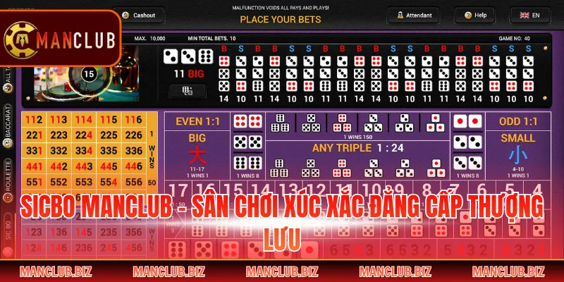 Sicbo Manclub - Sân Chơi Xúc Xắc Đẳng Cấp Thượng Lưu